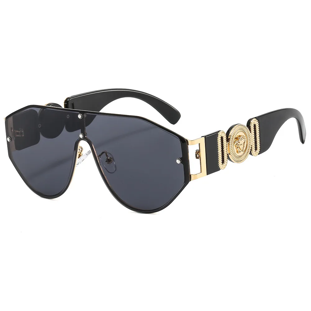 

2022 latest fashion trend personality big name with the same head metal luxury sunglasses, Picture shows