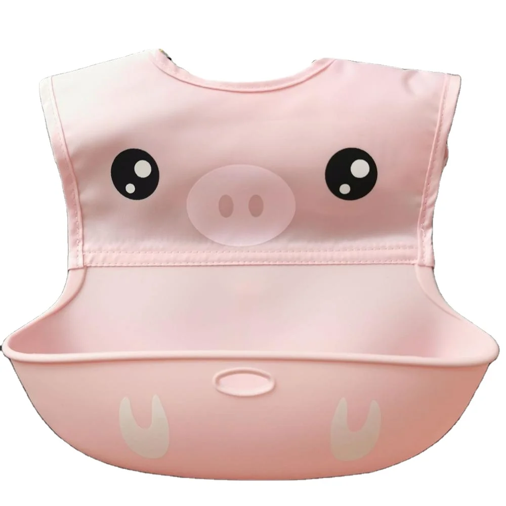 

Three-dimensional children's meal pocket Baby cartoon silicone waterproof bib baby bib kids meal pocket