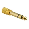 3.5mm Socket to 6.35mm Jack Plug Audio Stereo Adaptor Gold Premium Quality 6.3mm 1/4 inch Headphone Adapter