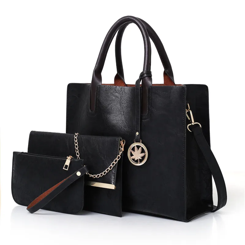 

Trending Pu Leather Lady Hand Bags Women 3 Pieces Handbags Sets, Customizable