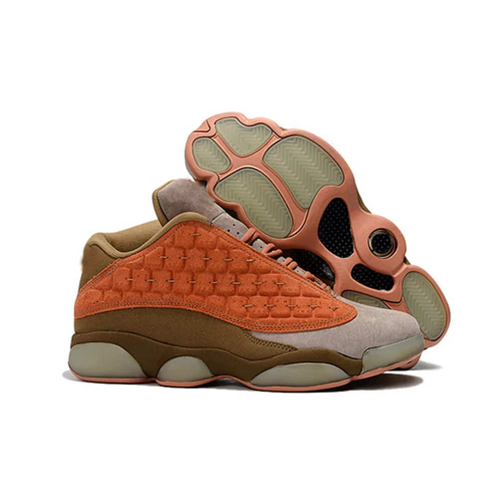 

New fashion Air AJ13 Low Sneakers High Top Basketball Shoes Men, Brown