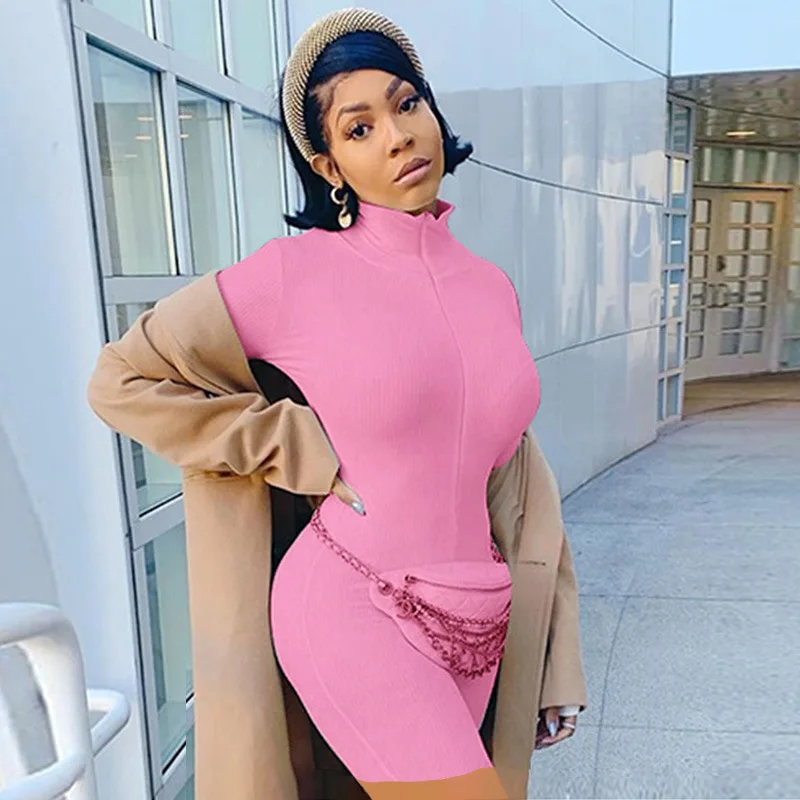 

Summer shorts fitness lucky label jumpsuit pink sexy bodycon short one piece jumpsuit women 2021