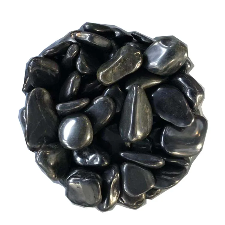 
SynHua Manufacturer High polished pebbles black river garden pebble for sale 