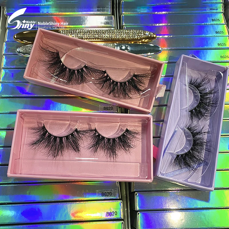 

Fluffy Custom Boxes 3d Mink Eyelashes Full Strip Lashes Factory 25mm Mink Lashes3d Wholesale Vendor Private Label