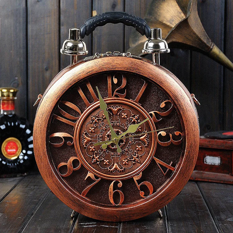 

2020 new style mini round bags alarm clock package craft bag luxury handbags women genuine leather sac du femme noir
