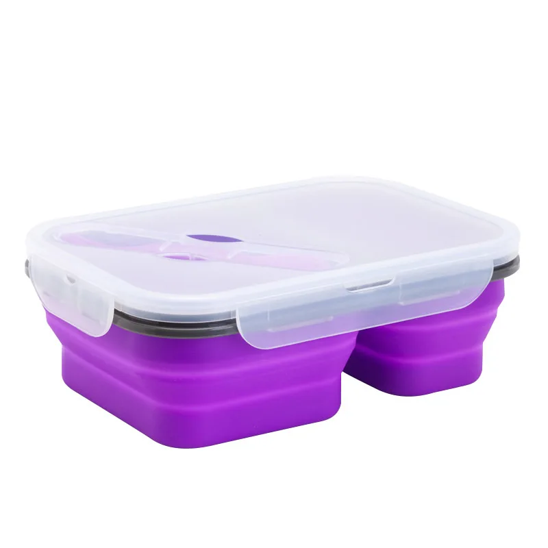 

Travel Bowl Folding Silicone Collapsible Food & Water Bowl Silicone Lunch Box, Coloful