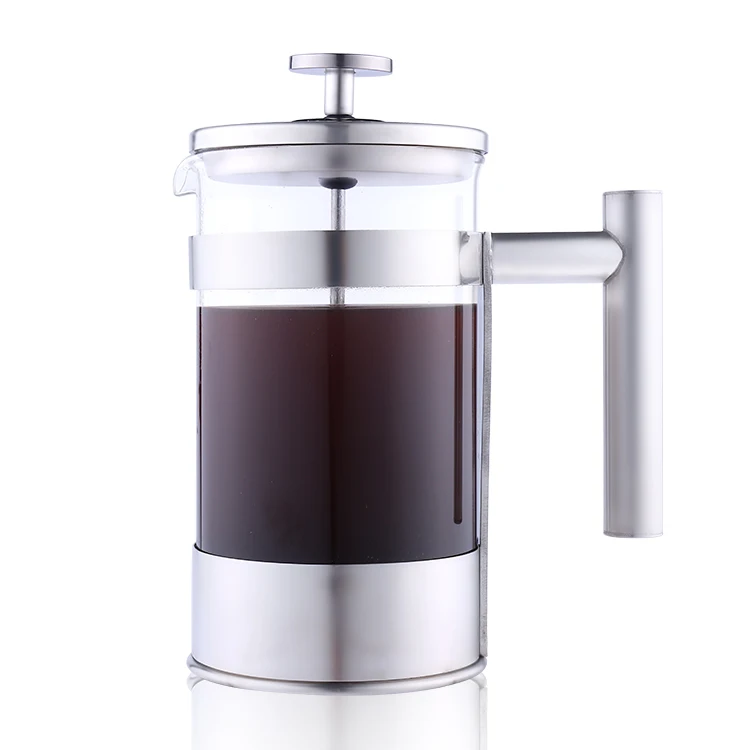 

New Arrive No Plastic 34oz 1000ml Stainless Steel Coffee French Press Coffee Plunger With 4 Level Filtration System