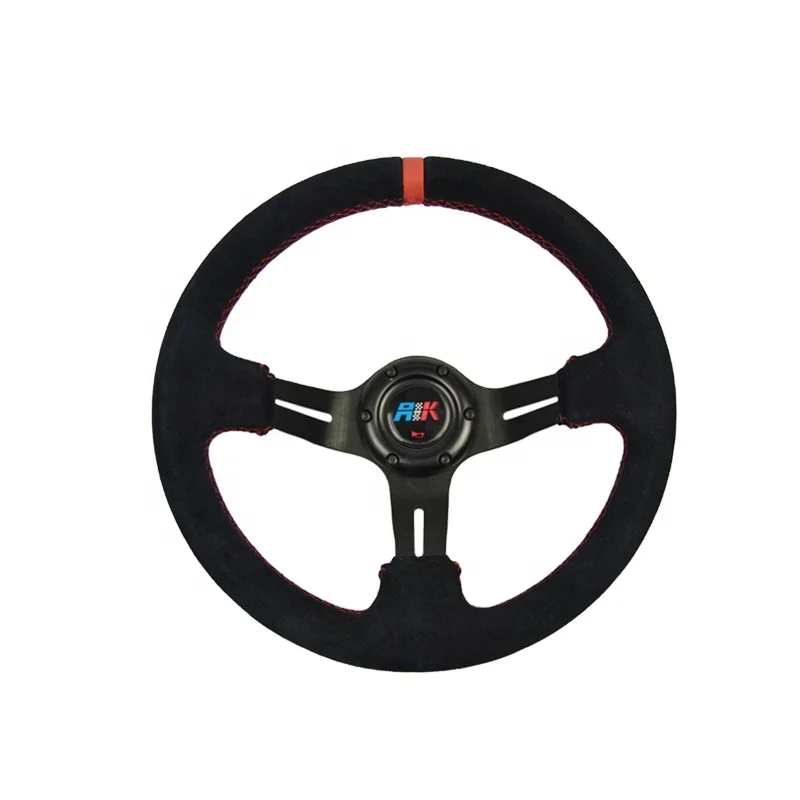 Wholesale Superior 85mm Dish Leather Racing Car Steering Wheel Buy