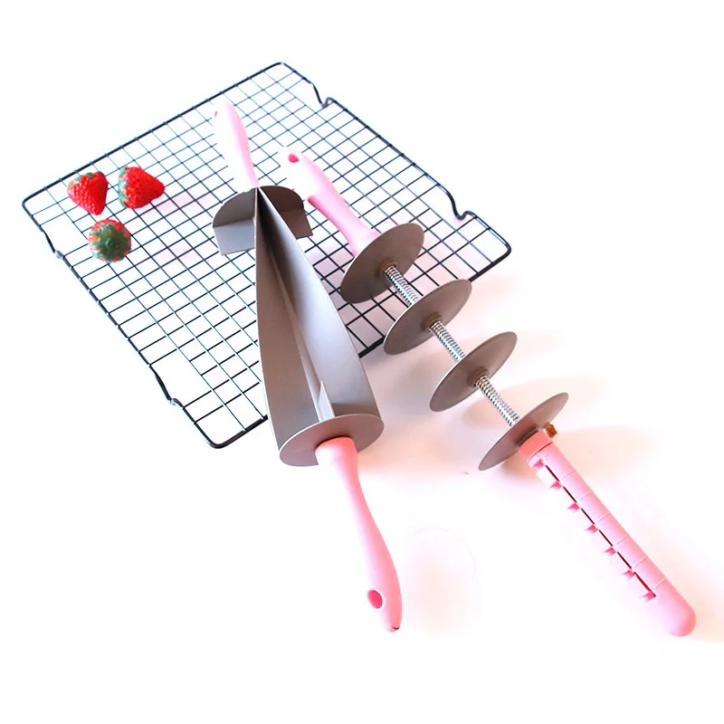 

1pc amazon hot sale multifunctional croissant adjustable rolling pin bread slicer forming mold cutter baking tool, As picture