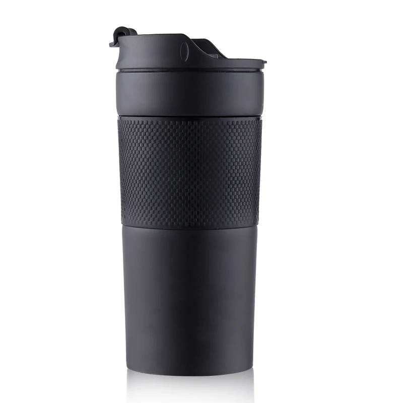 

Hot Selling Custom Vacuum Cup Coffee Press Mug Double Wall Stainless Steel Coffee Tumblers Travel with Plunger, Customized color