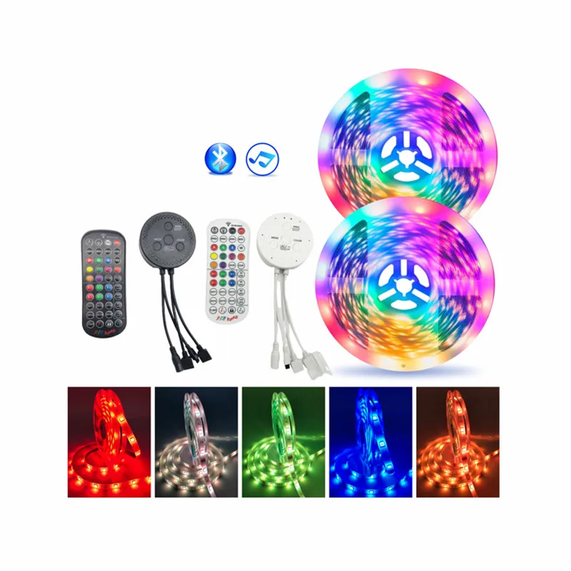 5050 Rgb Colour Changing Waterproof 40 Key Bluetooth Smart Phone Controlled Led Backlight Tv Strip Light Kit Remote Control