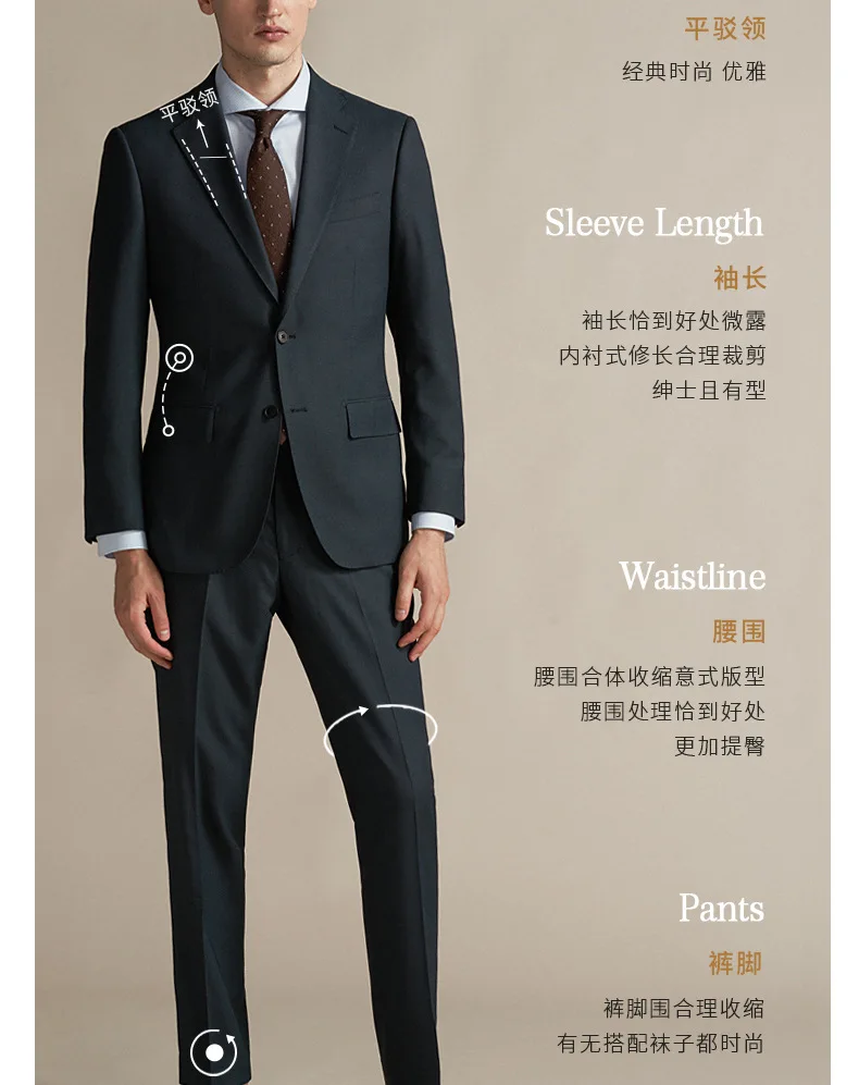 2020 new Men's bird's eye texture wedding suits Business slim formal suit banquet formal suit can be customized in size