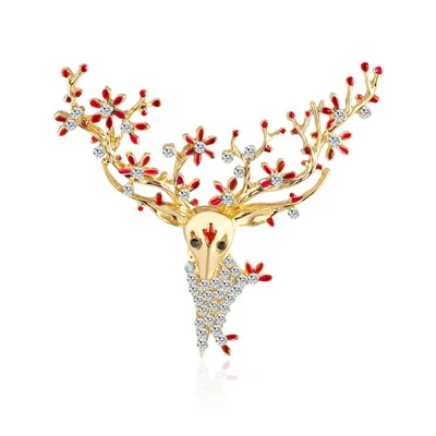 

2 Colors Hot-selling Beautiful Elk Brooches Fashion and Personality Festival Jewelry Clothing Matching Accessories