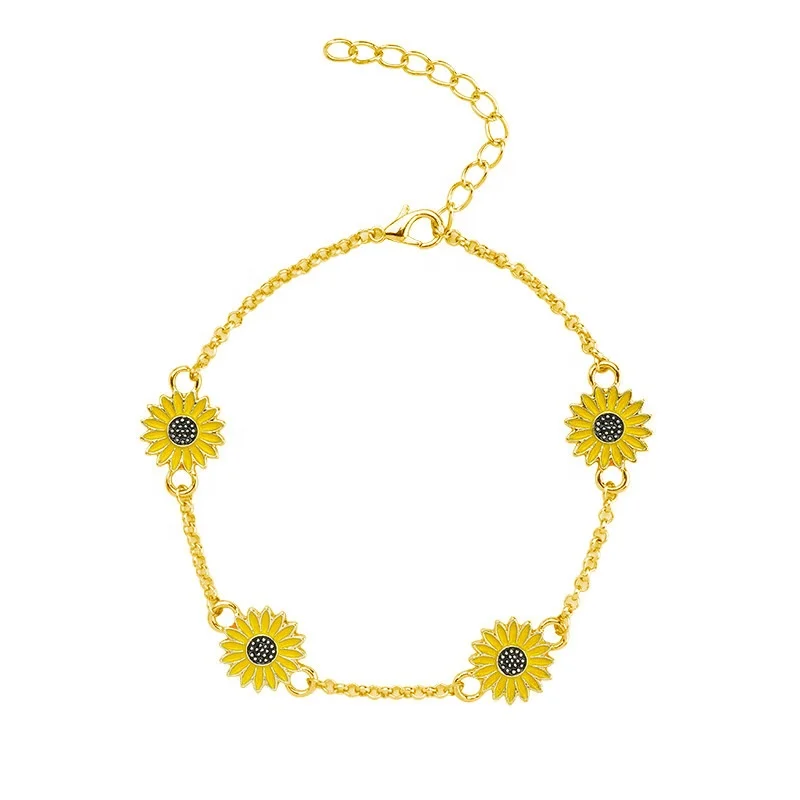 

New alloy sunflower gift accessories simple creative daisy ladies fashion anklet