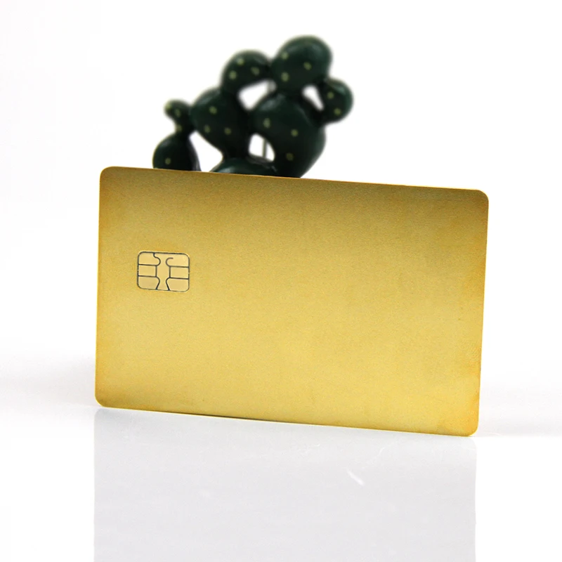 
24K gold plated gold bar stainless steel etched blank visa credit cards 