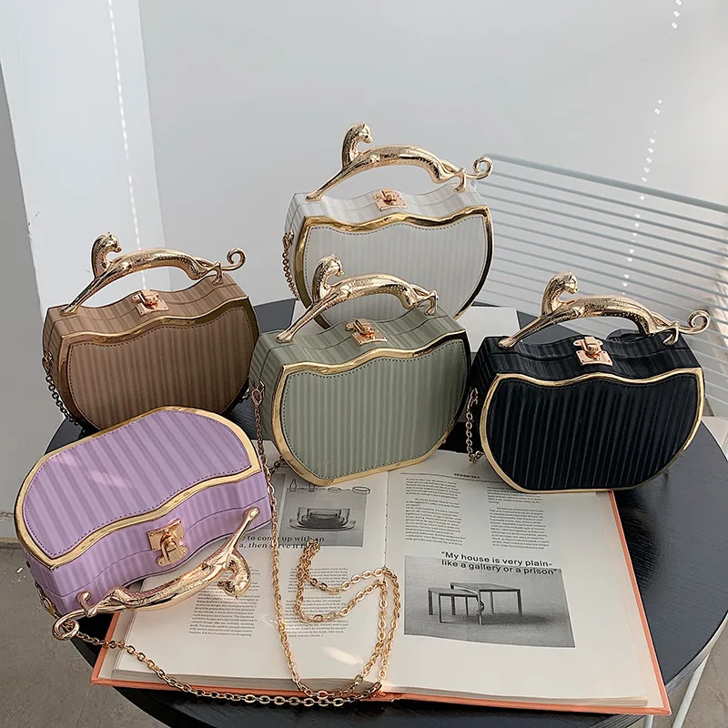 

Box portable dinner dress bag female 2022 new fashion Korean female bag chain diagonal bag, Customized color