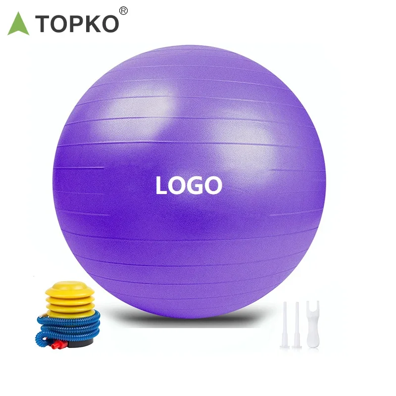 TOPKO 65CM Home Use Anti Burst Surface Fitness air Pump Gym Yoga Ball