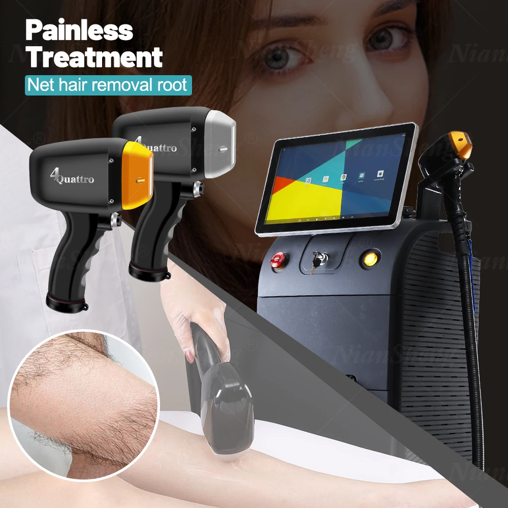 

2023 latest 4 wavelengths 808nm 755nm 1064nm 940nm laser diode laser 755 808 1064 hair removal machine