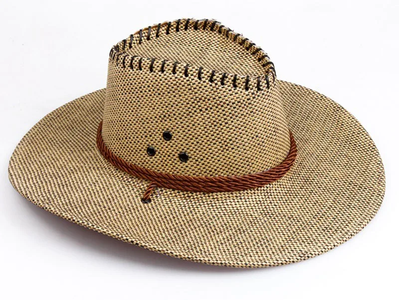New Design Men's Hard Cowboy Straw Hat