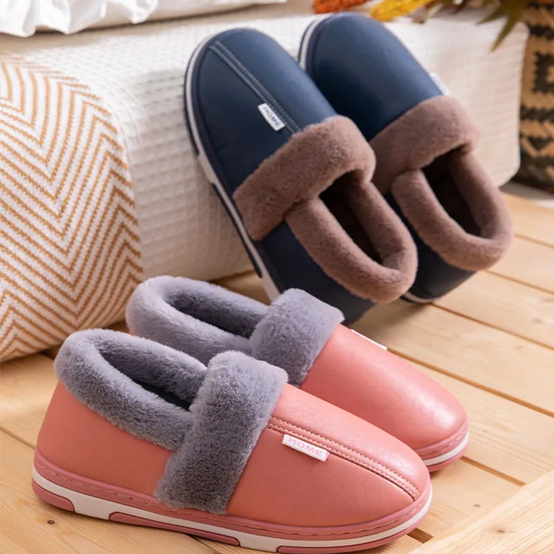 

MCCKLE Women Winter Home Slippers Plush Shoes Non-slip Soft Warm House Slipper Indoor Bedroom Couples Floor Shoes 2021 Comfort