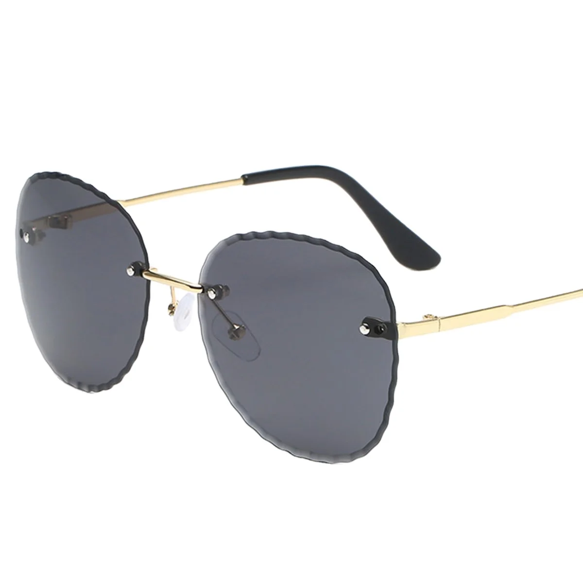 

RENNES [RTS] New Arrivals Fashion Design Metal Ray band Rimless Chinldren Sunglasses Framless Sunglasses CE UV400 For Kids