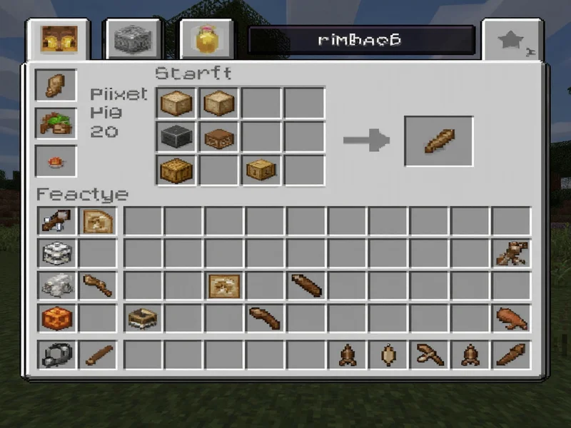 Minecraft crafting grid showing wooden pickaxe recipe