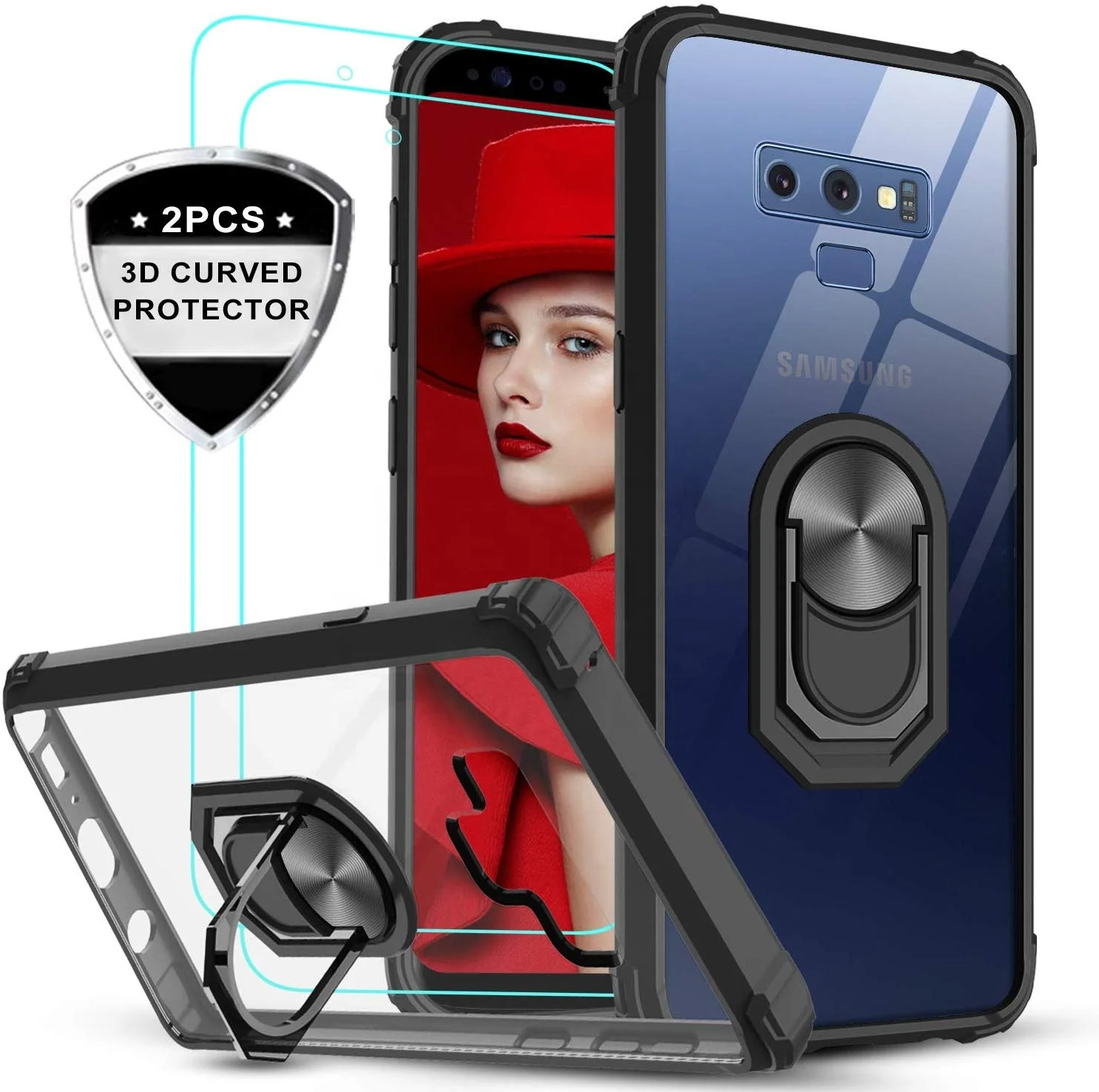 

LeYi phone accessories case for samsung note 9 with 2 screen protectors girly cases bulk