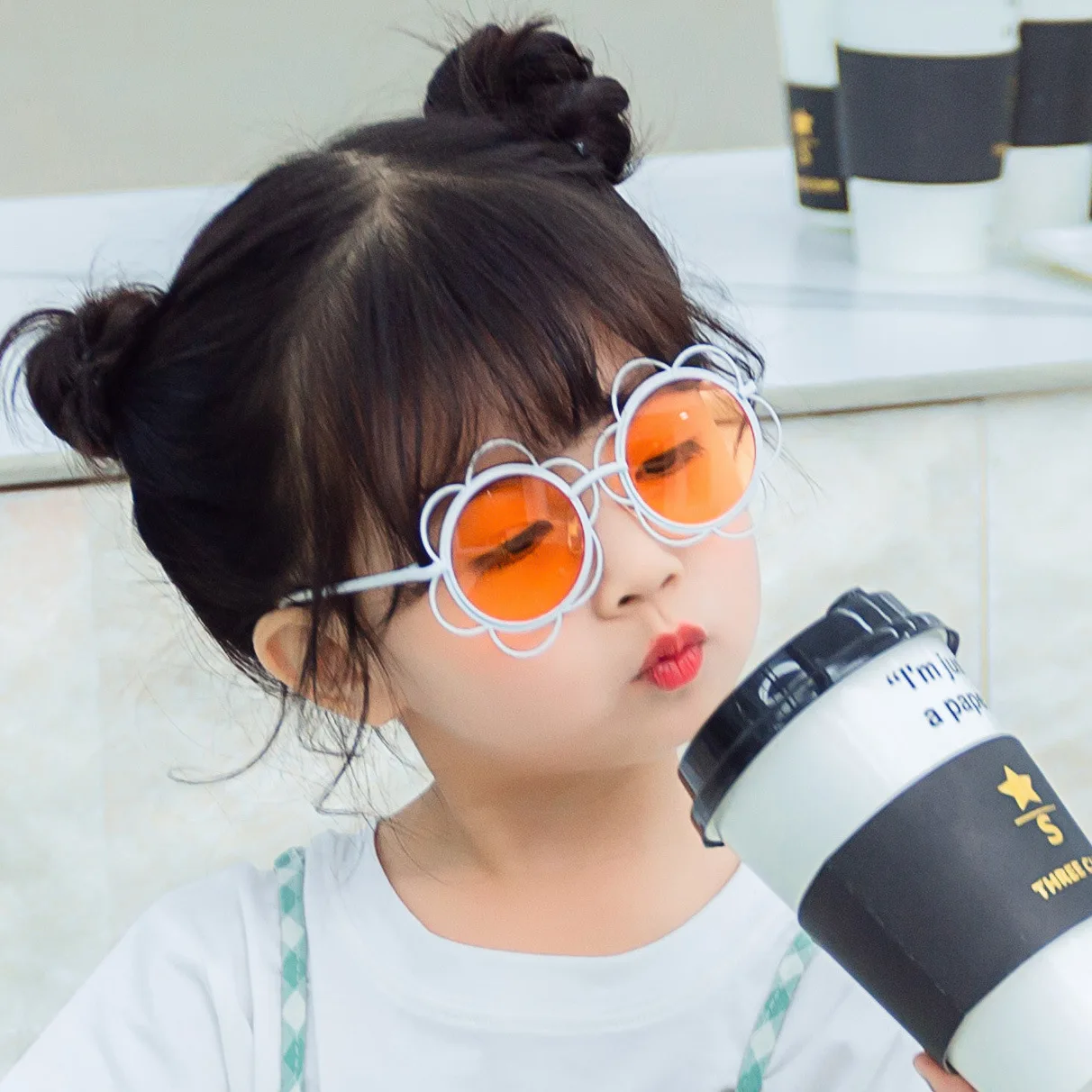 

Spring summer new children sunglasses sun kids flower irregular cute sunglasses for little girl, As the pictures show