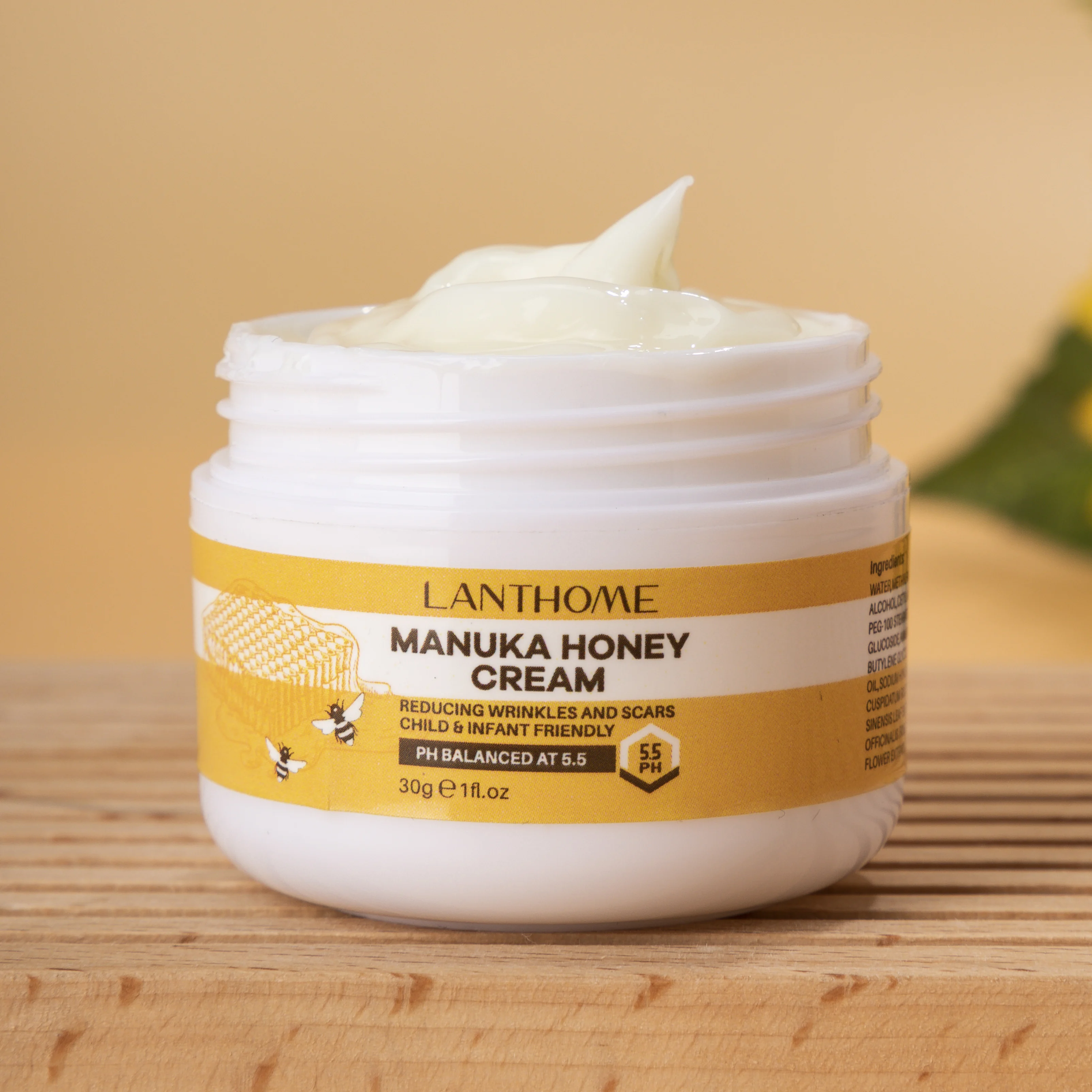 

Lanthome Dropshipping Organic Tightening Firming Whitening Anti Wrinkle Scars Manuka Honey Bee Deep Hydrating Skin Face Cream