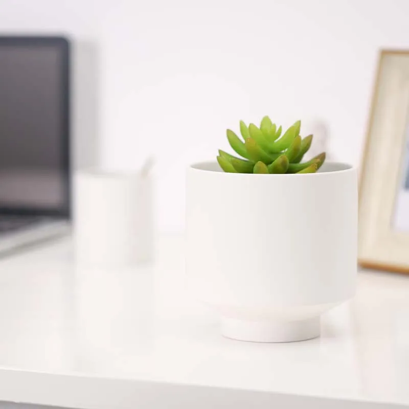 

White Planter Indoor Succulent Pots Ceramic Planters Garden Flower Pots