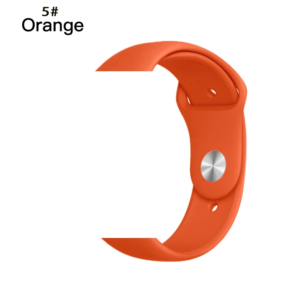 

Classic silicone replacement band strap for Apple Watch band series 6 5 4 3 2 1 SE for apple watch band silicone, Optional