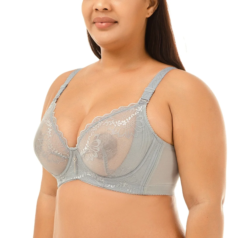 

Classic transparent lace sexy bra breathable push up plus size ladies underwear, Customized color