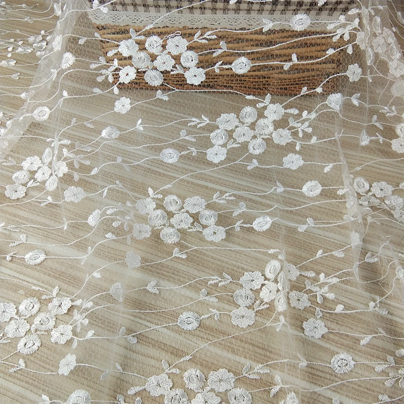 

Hot Selling Embroidery flower Lace Fabric