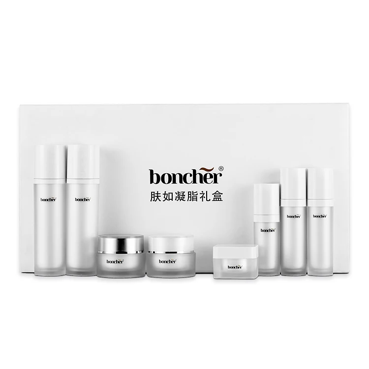 

Wholesale Boncher 8 pieces cosmetics set natural brilliant whitening face skin care set