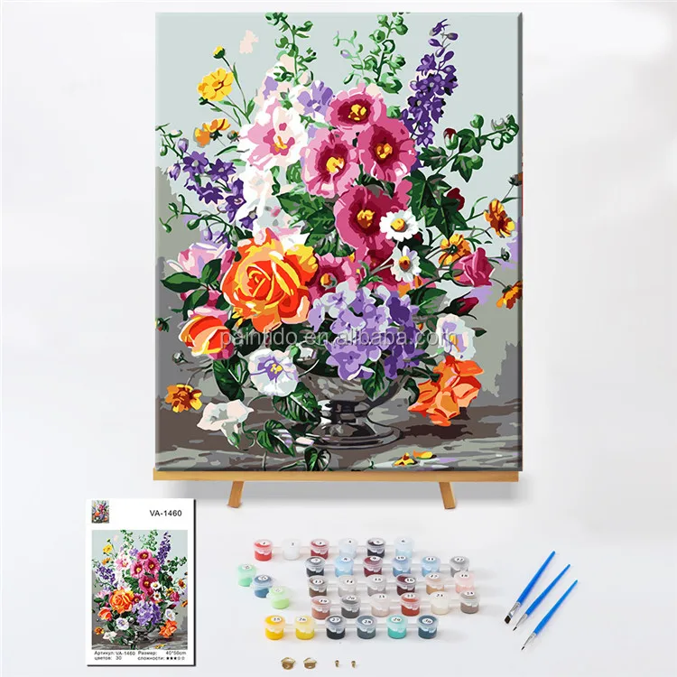 

Paintido Diy Canvas Oil Painting By Numbers Kit With Frame