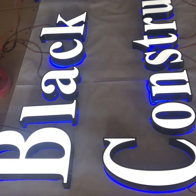 3d acrylic front lit led letter  led sign led alphabet light box letter sign board 3d led signage