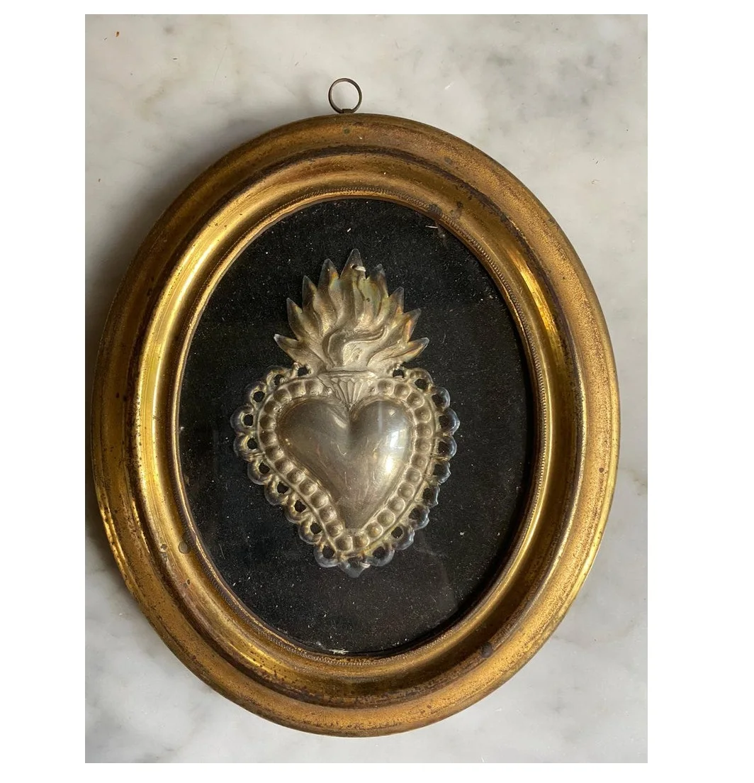 
Sacred Heart/Ex Voto Wall Frame 