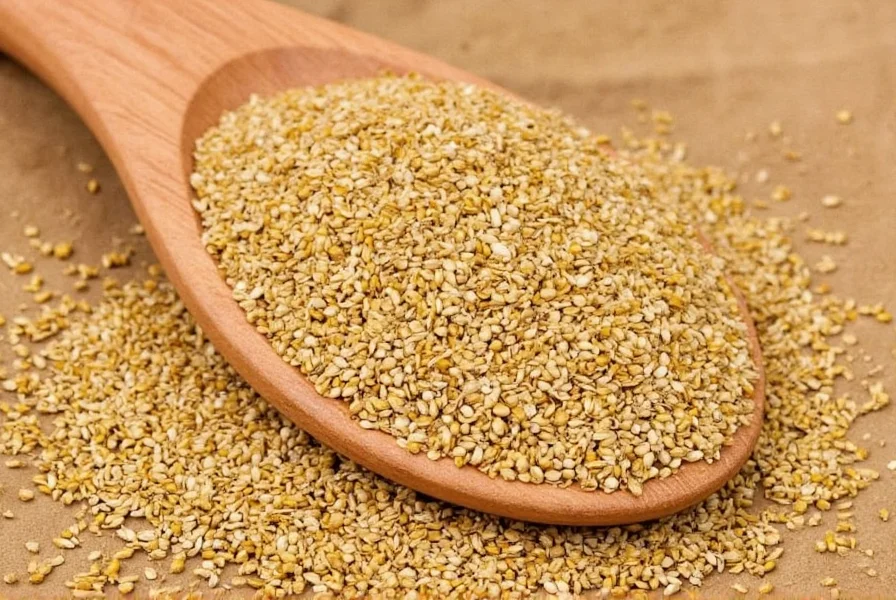Fenugreek seeds stored in labeled glass jars with dark storage cabinet