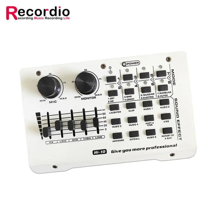 

GAX-H11 Good Selling Studio Radio Microphone Sound Card With Great Price, Black&white