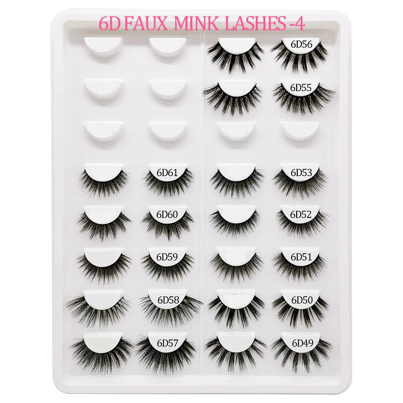 

High Volume Eye Lashes 3D Silk Faux Mink Fake Premium Synthetic False individual 12mm magnetic Eyelashes