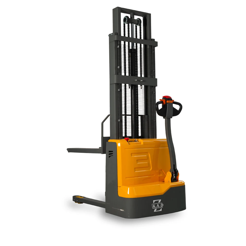 

1.5 Ton Hydraulic Electric Stacker Walk Behind Pallet Stacker 24V battery Electric Forklift 3m Lifting Height