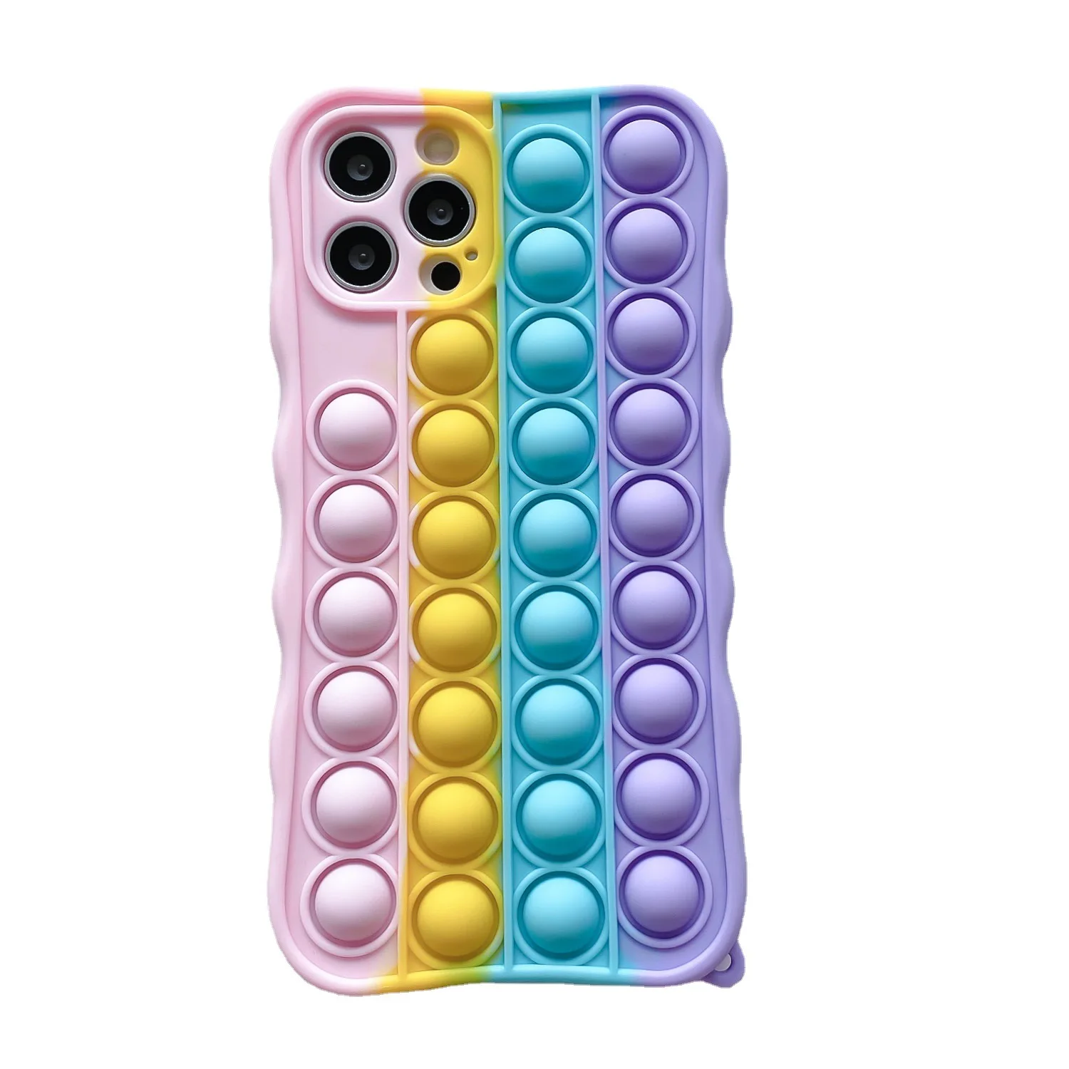 

Relive Stress Pop Fidget Toys Push It Bubble Silicone Phone Case For Iphone 7 8 Plus X XR XS 11 12 Pro Max Soft Fidget Toys Case, 6design for choose