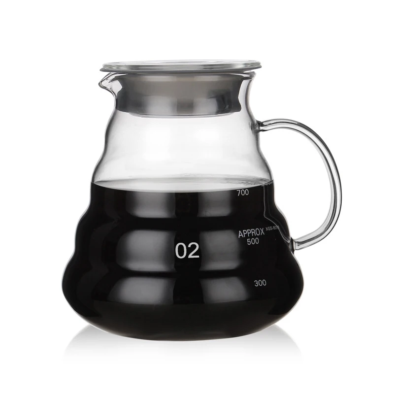 Factory Sale Customized 600ml Modern Eco-Friendly Glass Coffee Server Cup Cloudy Shape Coffee & Tea Set
