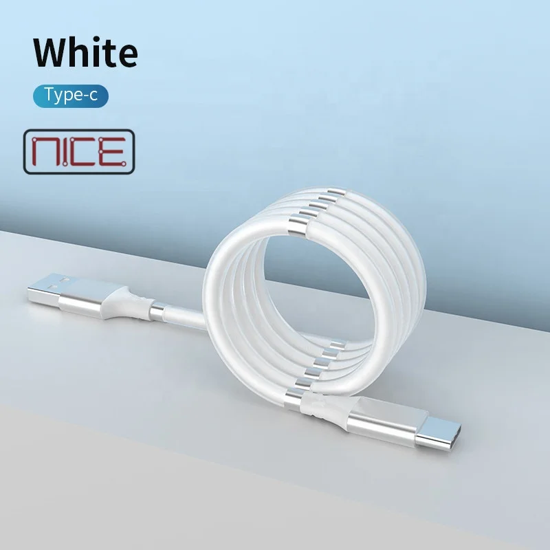 

No Moq Supercalla Charging Cable Self-winding Magnetic Cable Fast usb Charging Cable for IOS Android Type C, Customized