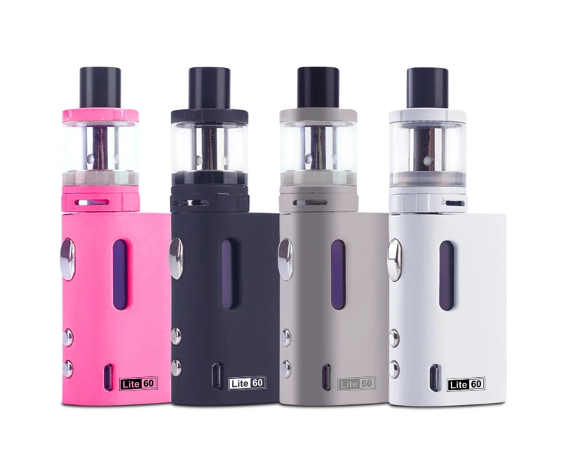 

Top rated 60W vape mods colored rainbow smoke cigarette Lite 60 box mod on sale, Black wilver pink