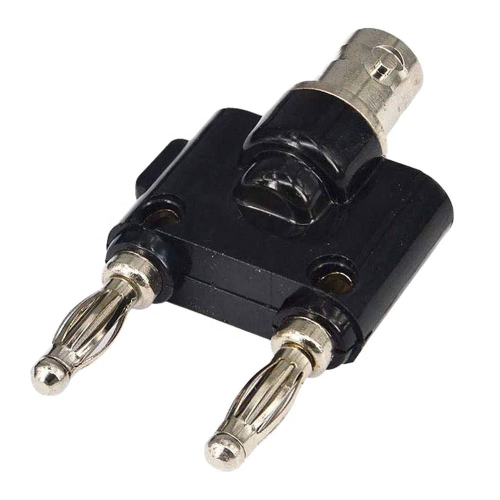 Bnc Female To Dual Banana Male Plug Jack Binding Posts Rf Coaxial Adapter Connector Buy 