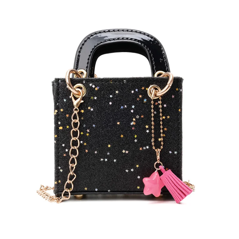 

Hot Sale Korean Stylish Lovely Long Chain Kids Handbag Sparkle Bling BlingBags Sequin Coin Purse High Quality Kids Bag, White, red, blue, black, pink, ,brown,sliver,golden,