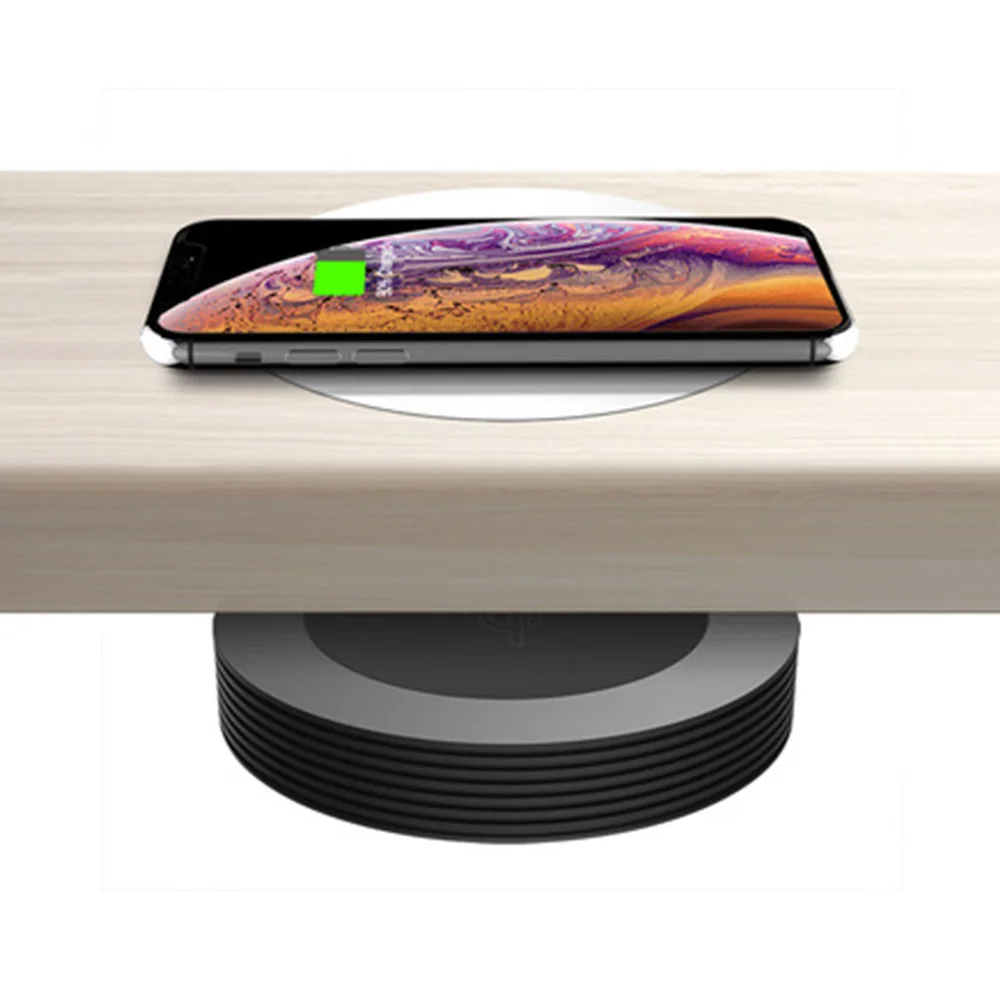 

Under the table qi 32mm long distance embedded invisible wireless charger table furniture fast charging
