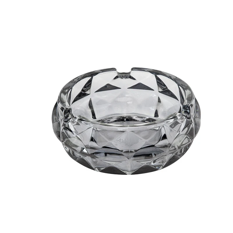 

Glass Ashtrays for Cigarettes Indoor Outdoor Decorative Round Crystal Ash Tray for Weed Smokers Desktop Smoking Ash Holder