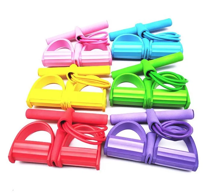 

2021 Multifunctional High quality Yoga Fitness Machine Sit-ups Four-tube Pedal Leg Tension Band, Purple/blue/pink/red/green/yellow